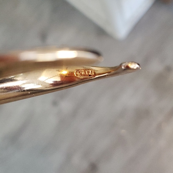 CARA Gold & Silver Tone Crescent Cuff Modern Sleek Bracelet - Picture 3 of 6